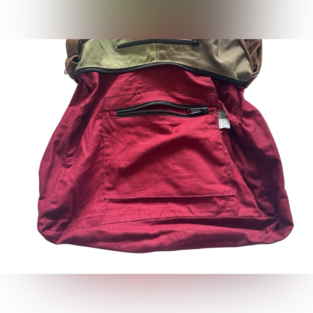 Blue Sky Multicolor Patchwork Multi Pocket Boho B… - image 6